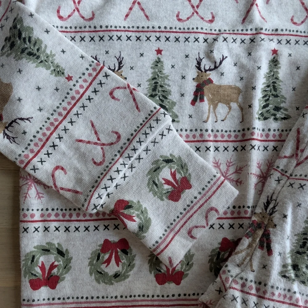 GAP Kids Organic‎ Cotton Holiday, Christmas Pajama Set Size 10